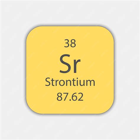 Premium Vector | Strontium symbol chemical element of the periodic ...