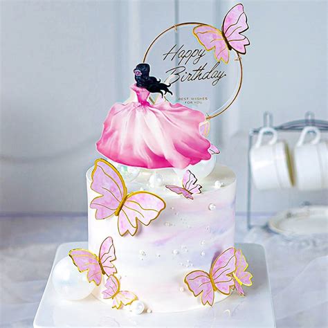 Buy Butterfly Happy Birthday Cake Toppers Set, 22 Pcs Butterfly Cake ...