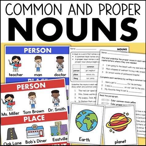 Common And Proper Nouns Anchor Chart Common Nouns Anchor Chart Common ...