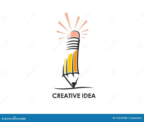 Creative Idea Pencil Icon, Education and Design Stock Vector ...