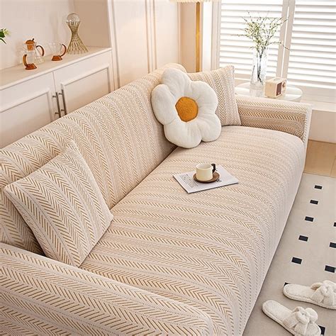 1 Piece Full Package Solid Color Bohemian Style Muxing Jacquard Sofa ...