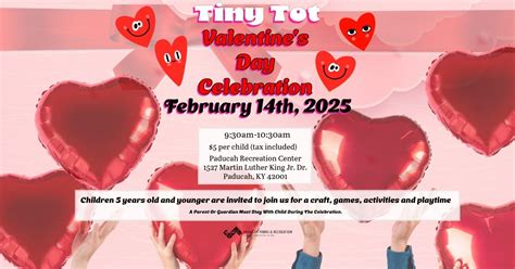 Tiny Tot Valentine Celebration 2025, Paducah Recreation Center, 14 ...