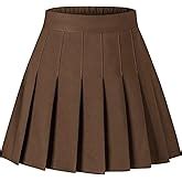 Buy CaraCola Girl High Waist Pleated Skirt Short Skater Tennis Skirt ...