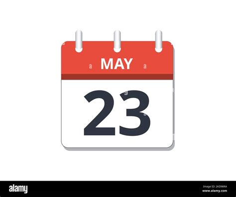 May 23rd calendar icon vector. Concept of schedule, business and tasks ...