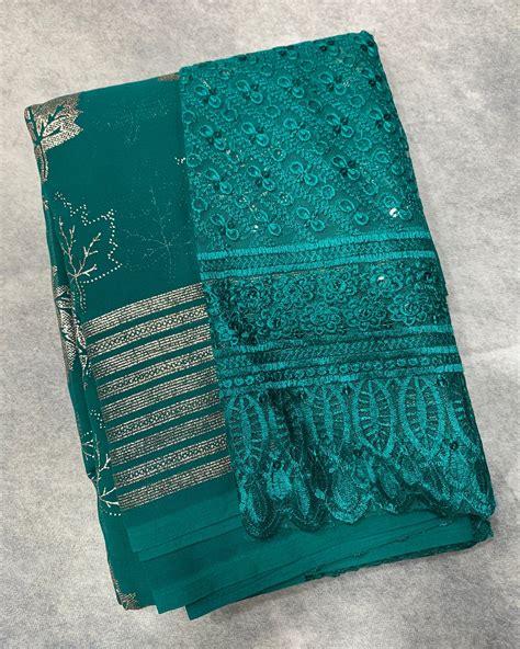 Rama Green Colour Saree with Golden Colour border – Kumaran Silk