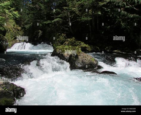 Spirit Falls at White Salmon River in WA Stock Photo - Alamy