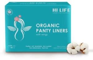 Hi Life Organic Panty Liners, Super-Soft with Wings for Protection from ...