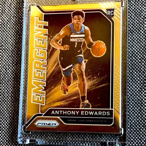 Anthony Edwards Rookie Prizm 2021 Emergent Rookie Card | Anthony ...