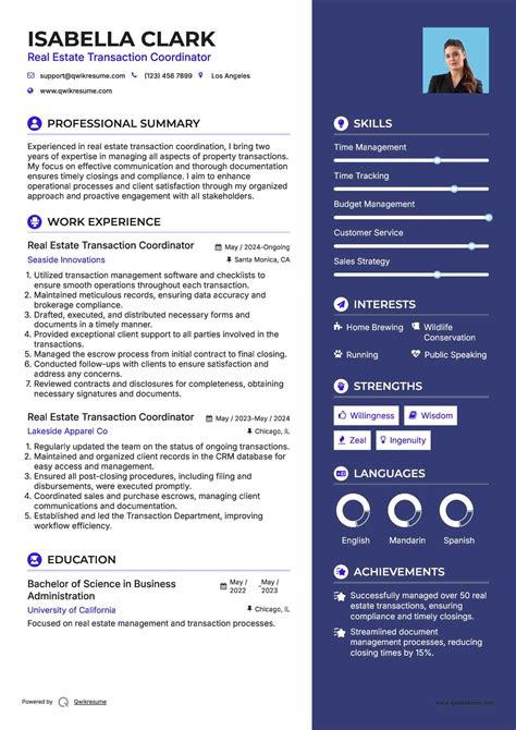 10+ Real Estate Transaction Coordinator Resume Samples & Templates for 2025