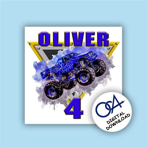 Blue Thunder Monster Truck Wallpaper