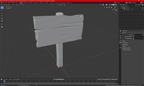 3D Old Rustic Wooden Signpost Mockup model | 3D Molier International