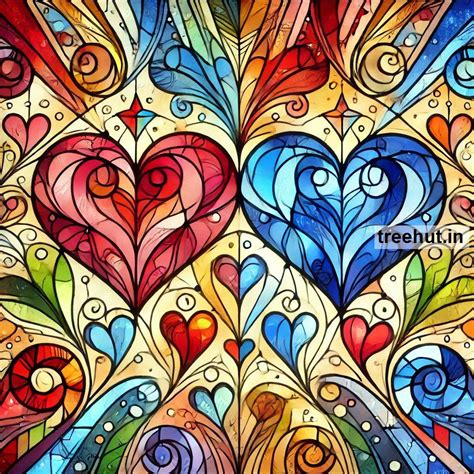 Heart Stain Glass Painting Ideas