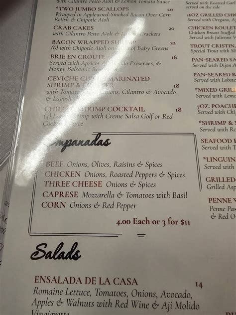 Menu at Piropos Restaurant "A Taste of Argentina well served”, Kansas ...