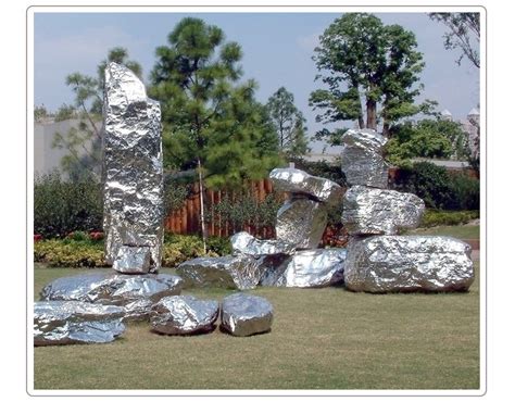 不锈钢园林假山雕塑,公园绿地创意石头雕塑,大型景观不锈钢雕塑-阿里巴巴