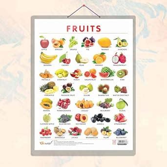 Buy FRUITS CHART HARD LAMINATED | Fruitful Discoveries: Hard Laminated ...