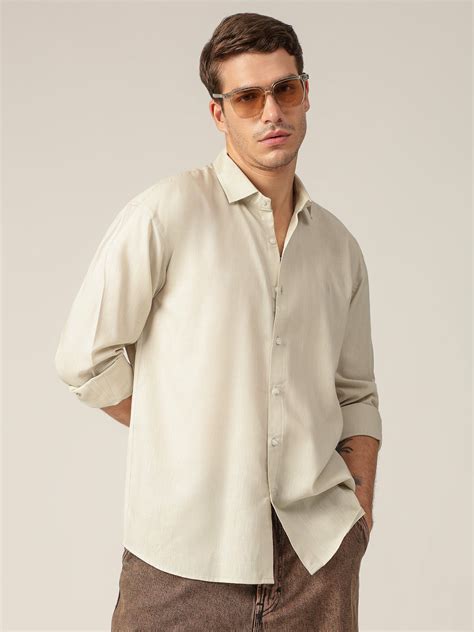 Light Green Colored Relaxed Fit Casual Shirt - Smart Fit - Dennison ...