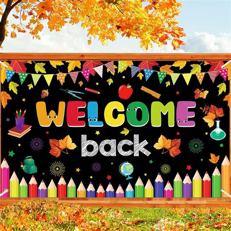 Amazon.com : Welcome Back to School Banner Back to School Party ...