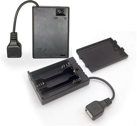 Amazon.com: SDTC Tech 1 x 1.5V AA Battery Holder with Wires, 1.5 Volt ...