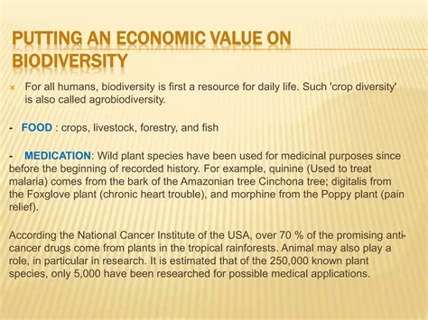 Ecological and economical importance of biodiversity | PPTX