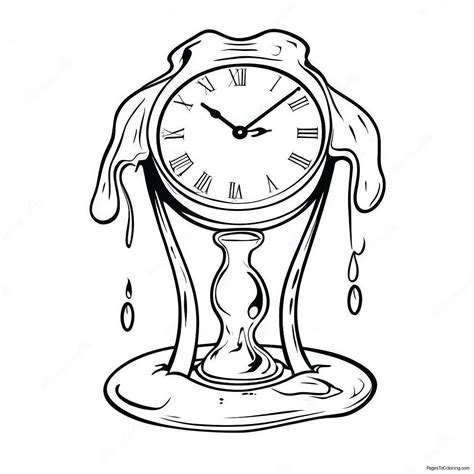 Melting Clocks Salvador Dali Coloring Page (66773-53665)