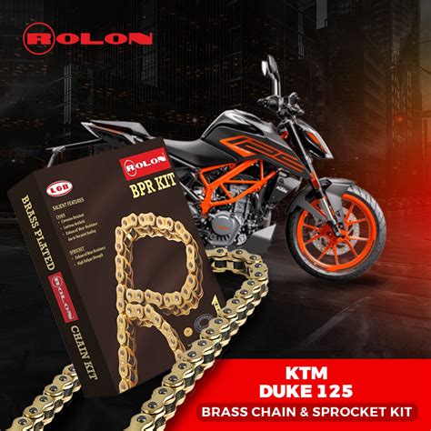 KTM DUKE 125 ROLON BRASS CHAIN SPROCKET KIT – LRL Motors