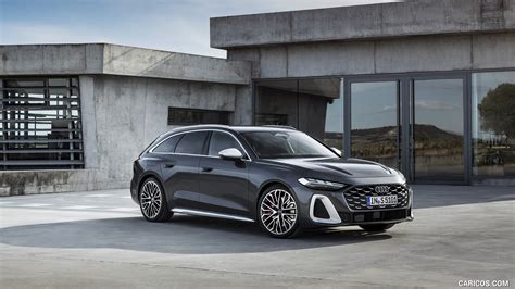 Audi S5 Avant | 2025MY (Color: Daytona Grey Pearl Effect) | Front Three-Quarter