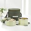 Buy Borosil Glory Green Stainless Steel Lunch Box with Bag | 2 pcs ...