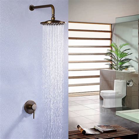 Vintage Concealed Shower Faucet Combo Set 8" Shower Head, Shower System ...