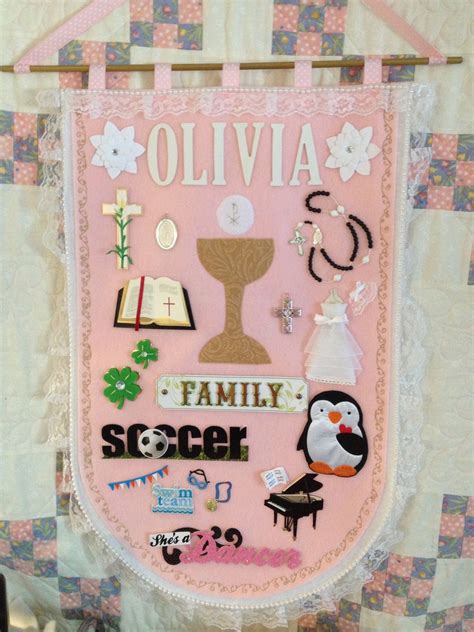 Communion banner, First communion banner, First communion decorations