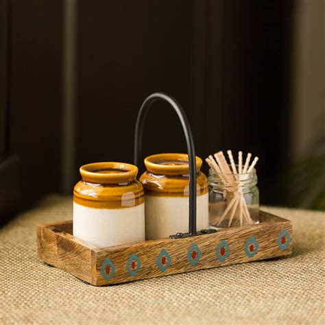 Buy ExclusiveLane Old Fashioned Martaban Ceramic Salt And Pepper ...