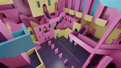 Squid Game Stairs 3D model | CGTrader