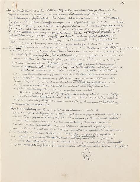 Albert Einstein Handwritten Manuscript: "The Essence of the