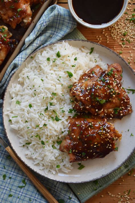 Oven Baked Teriyaki Chicken Thighs - Julia's Cuisine