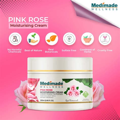 Buy MEDIMADE PINK ROSE MOISTURISING CREAM - 200 ML Online & Get Upto 60 ...