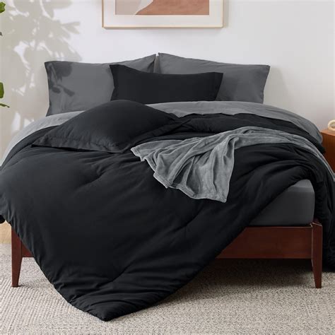 Amazon.com: Bedsure Twin Comforter Set Black, 6 Pieces Prewashed Twin ...