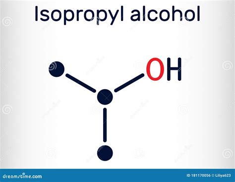 Isopropyl Alcohol, 2-propanol, Isopropanol, C3H8O Molecule. it is ...