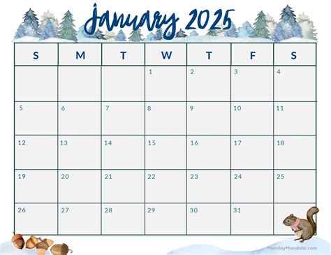 Print Jan 2025 Calendar Free Printable