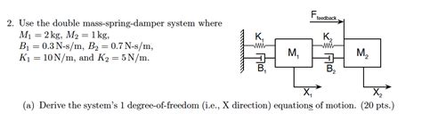 Double Spring Mass Damper System Questions 的图像结果