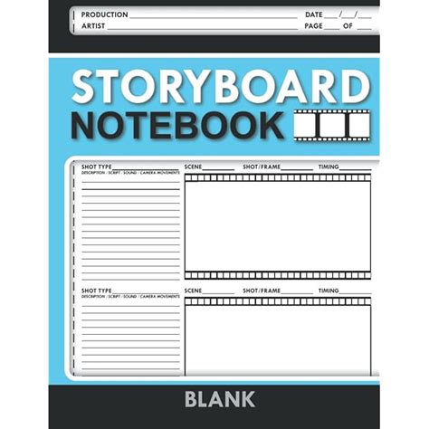 Buy Storyboard Notebook Blank: 16:9 Thumbnail Template | Story Book ...