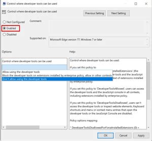 Developer Tools Disable JavaScript Micorosft Edge 的图像结果