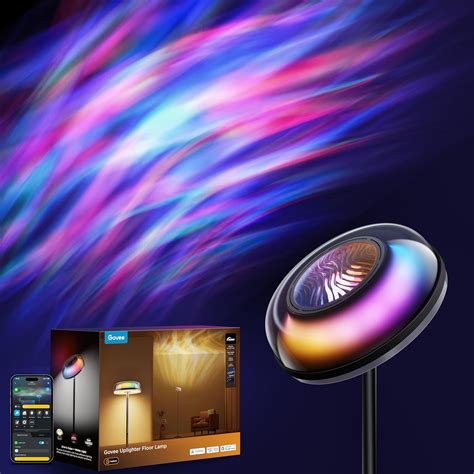 Govee Uplighter Floor Lamp for Living Room, RGBIC Ripple Projector ...