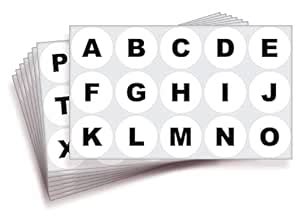 decalbazaar Vinyl Round Letters A to Z Alphabet Arial Black Font Glossy ...