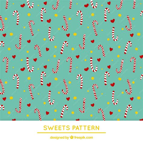 Free Vector | Candy canes pattern