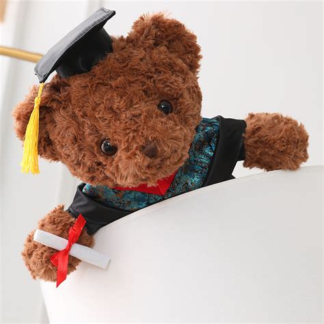博士熊毛绒玩具小熊公仔高校毕业季加LOGO毕业纪念礼品学士学位熊-阿里巴巴