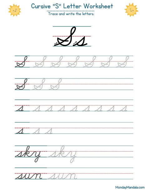 10 Cursive S Worksheets (Free Letter Writing Printables)