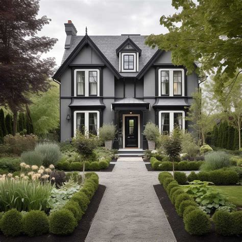 12+ Grey House with Black Trim Inspirations for a Striking Facade • 333 ...