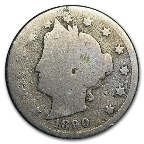 1890 Liberty Head V Nickel AG - Walmart.com