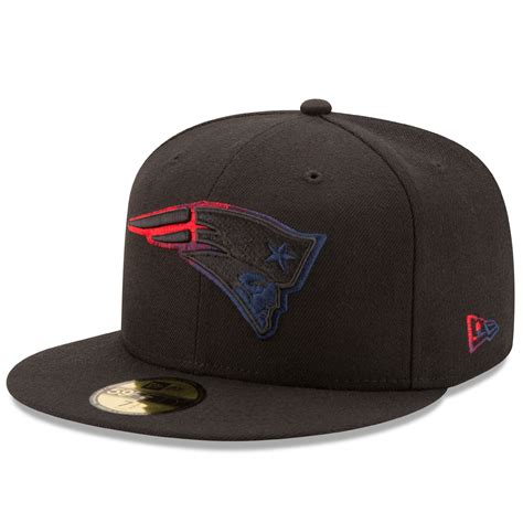 New Era New England Patriots Black Color Dim 59FIFTY Fitted Hat