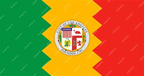 Bandera de la imagen vectorial de la ciudad de Los Ángeles | Vector Premium