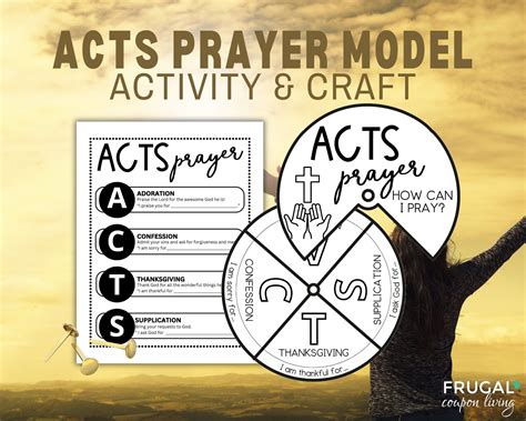 Acts Model Prayer Coloring Wheel & Worksheet, Teaching Acts Prayer ...